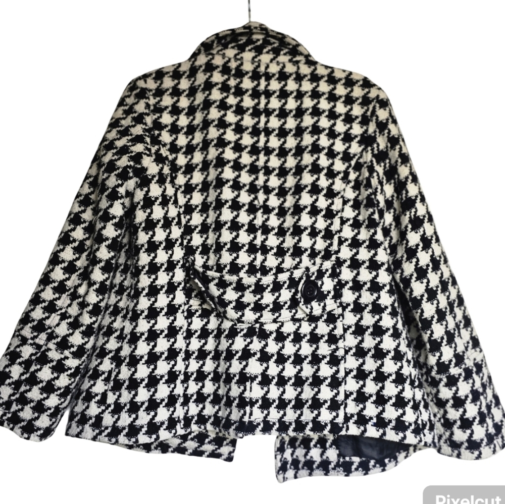 Black and White Checkered Coat - Picture 2 of 4